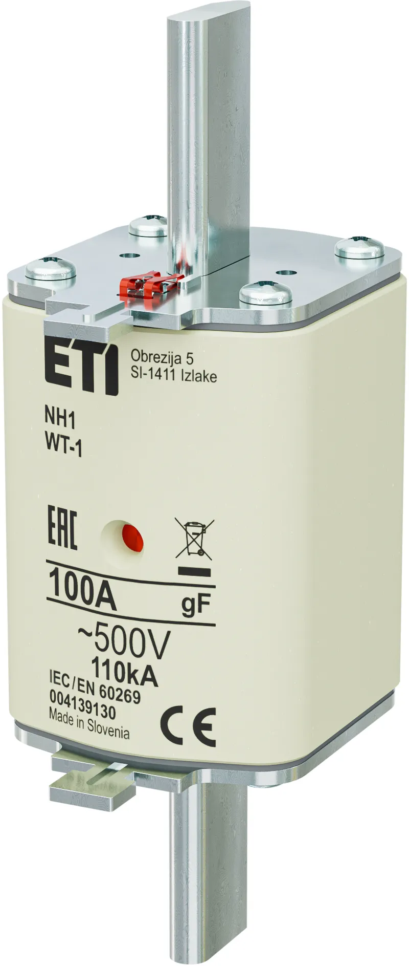 Wkładka topikowa NH1 gF 100A/500V G 004139130