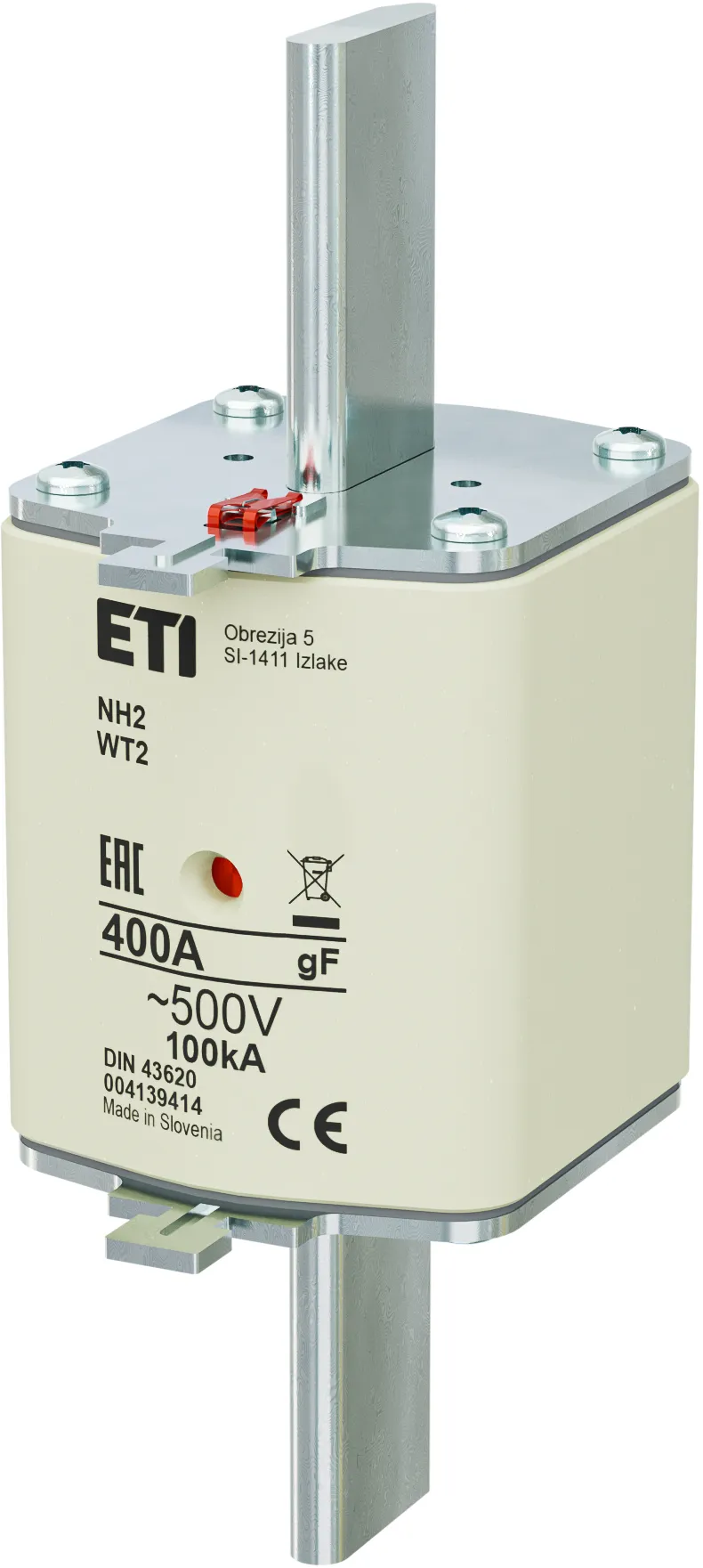 Wkładka topikowa NH2 gF 400A/500V 004139414