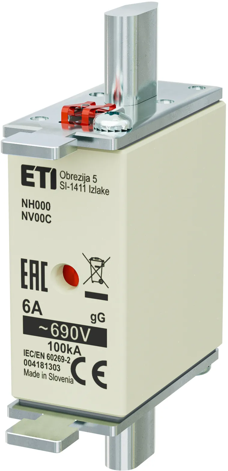 Wkładka topikowa NH000 gG 6A/690V 004181303
