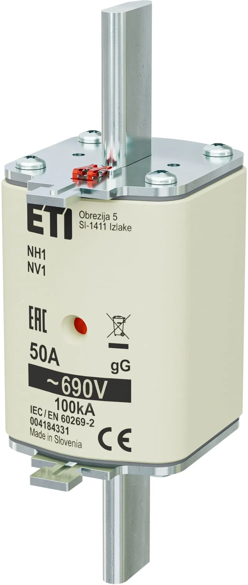 Wkładka topikowa NH1 gG 50A/690V 004184331