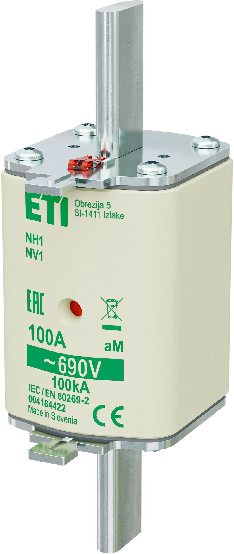 Wkładka topikowa NH1 aM 100A/690V 004184422
