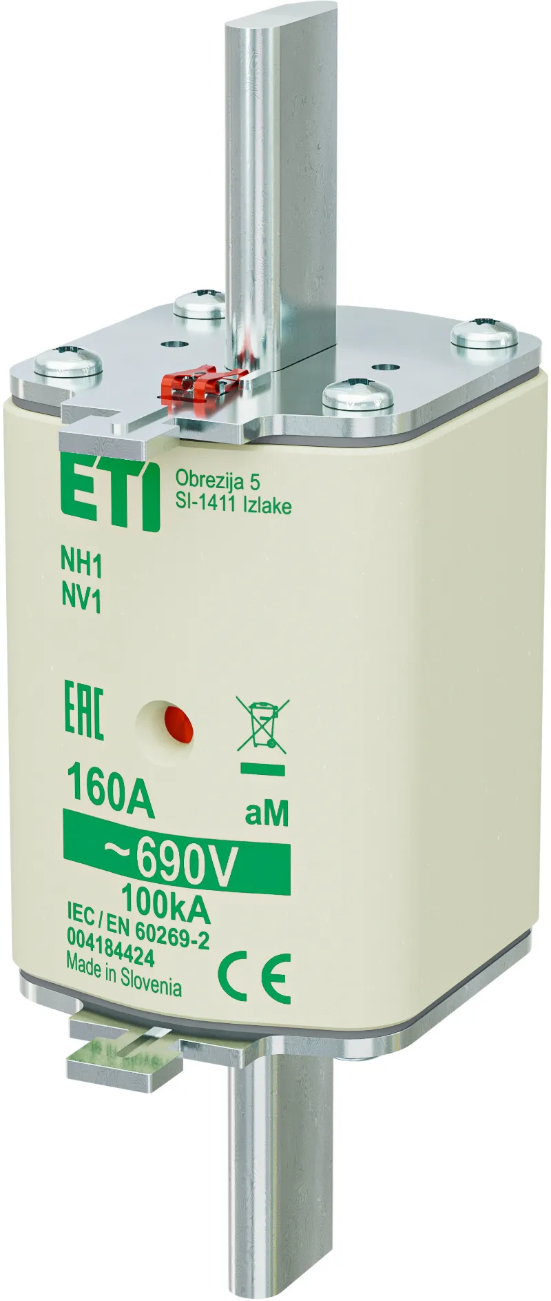Wkładka topikowa NH1 aM 160A/690V 004184424