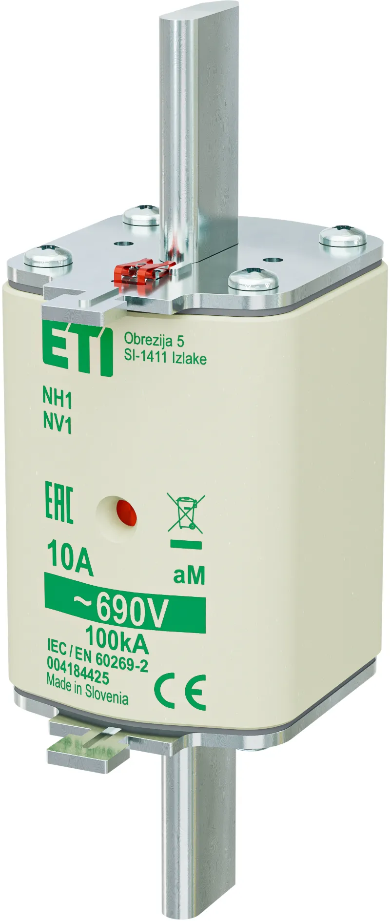 Wkładka topikowa NH1 aM 10A/690V 004184425