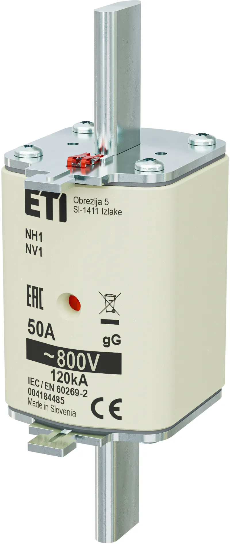Wkładka topikowa NH1 gG 50A/800V 004184485