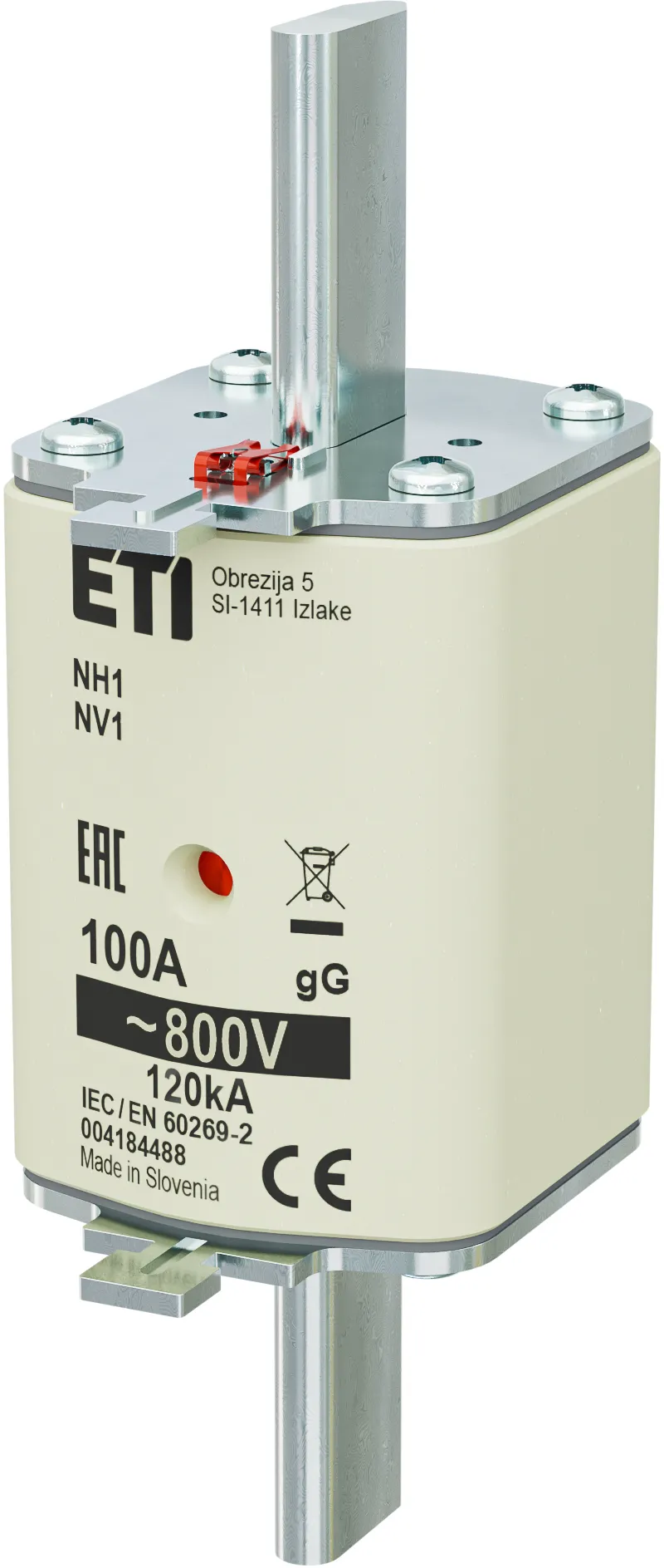 Wkładka topikowa NH1 gG 100A/800V 004184488