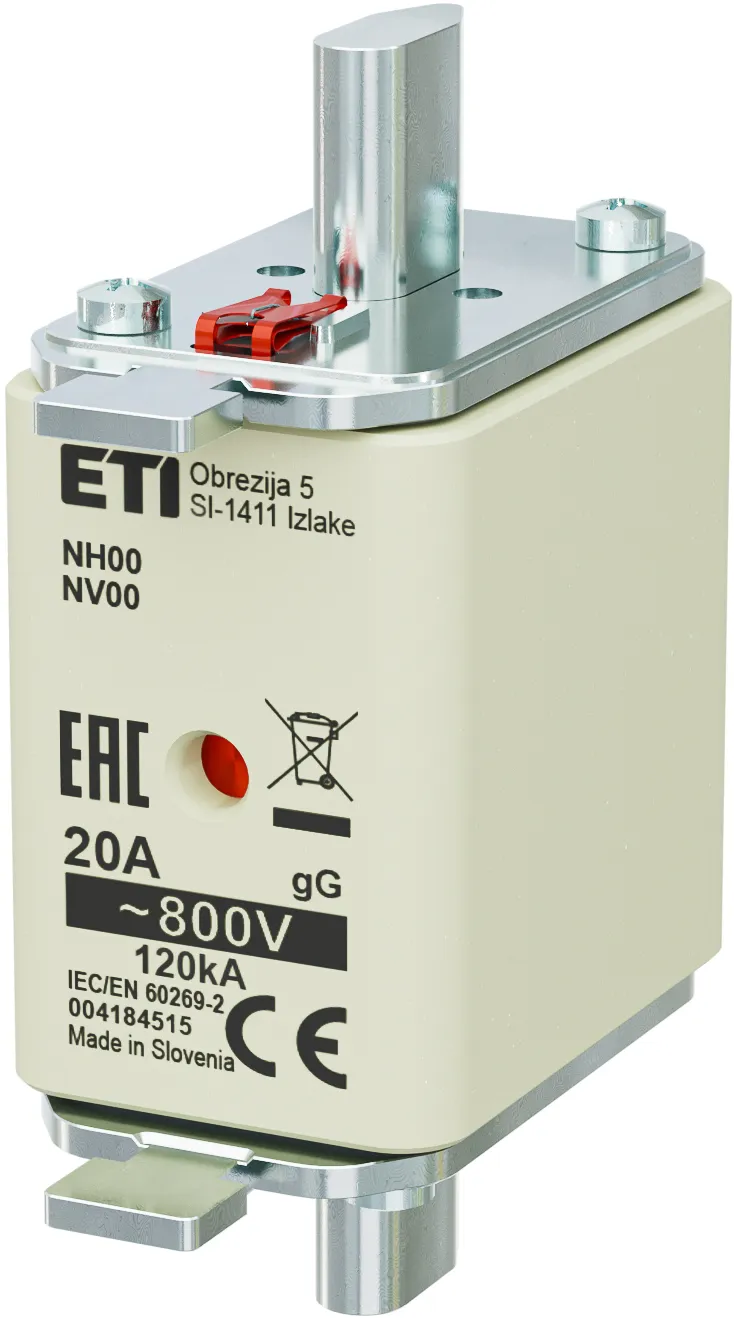Wkładka topikowa NH00 gG 20A/800V 004184515