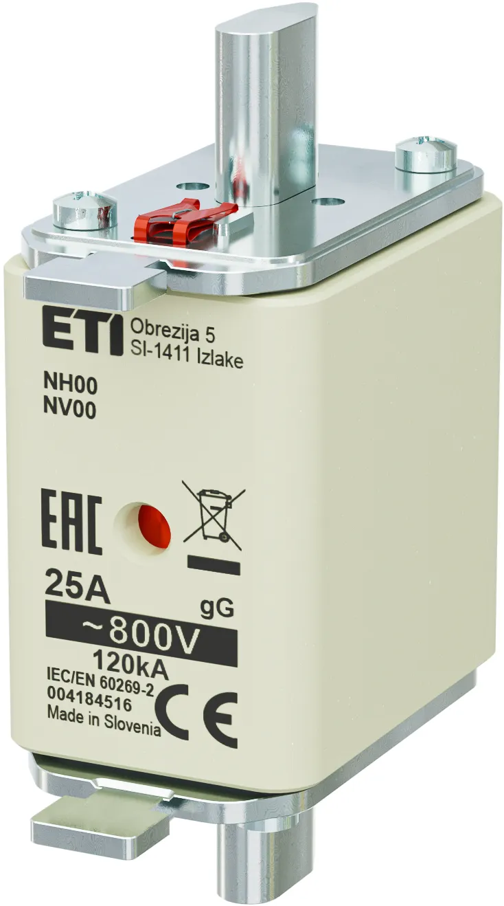 Wkładka topikowa NH00 gG 25A/800V 004184516