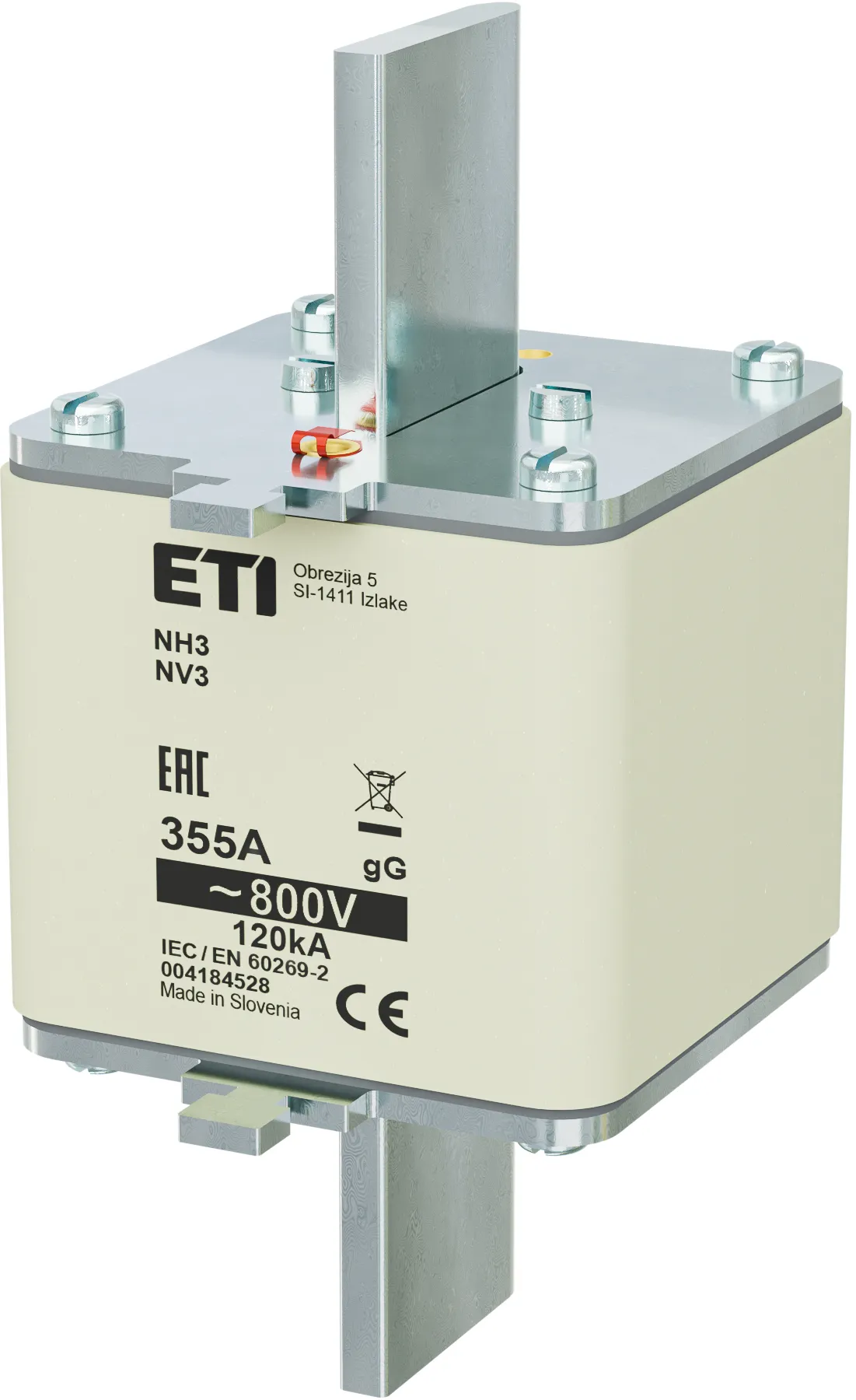 Wkładka topikowa NH3 gG 355A/800V 004184528