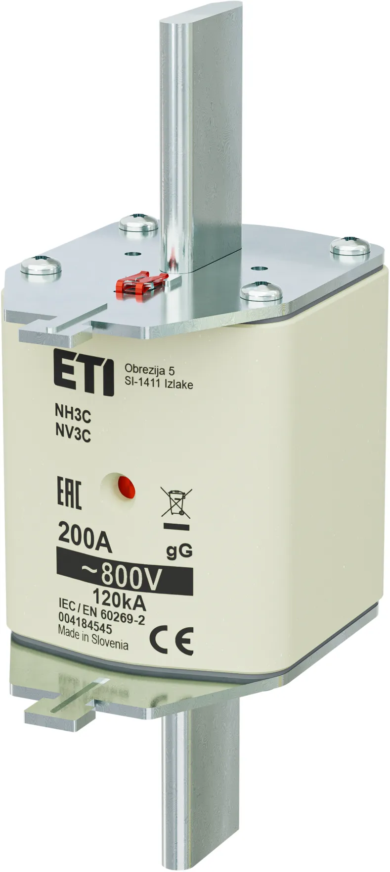 Wkładka topikowa NH3C gG 200A/800V 004184545