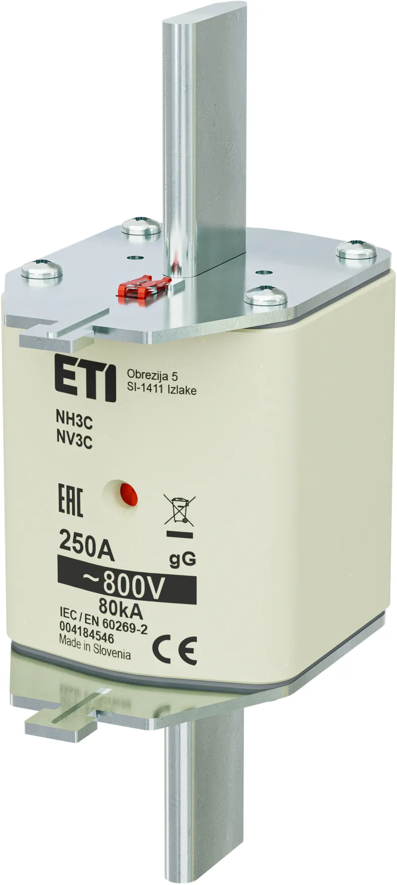 Wkładka topikowa NH3C gG 250A/800V 004184546