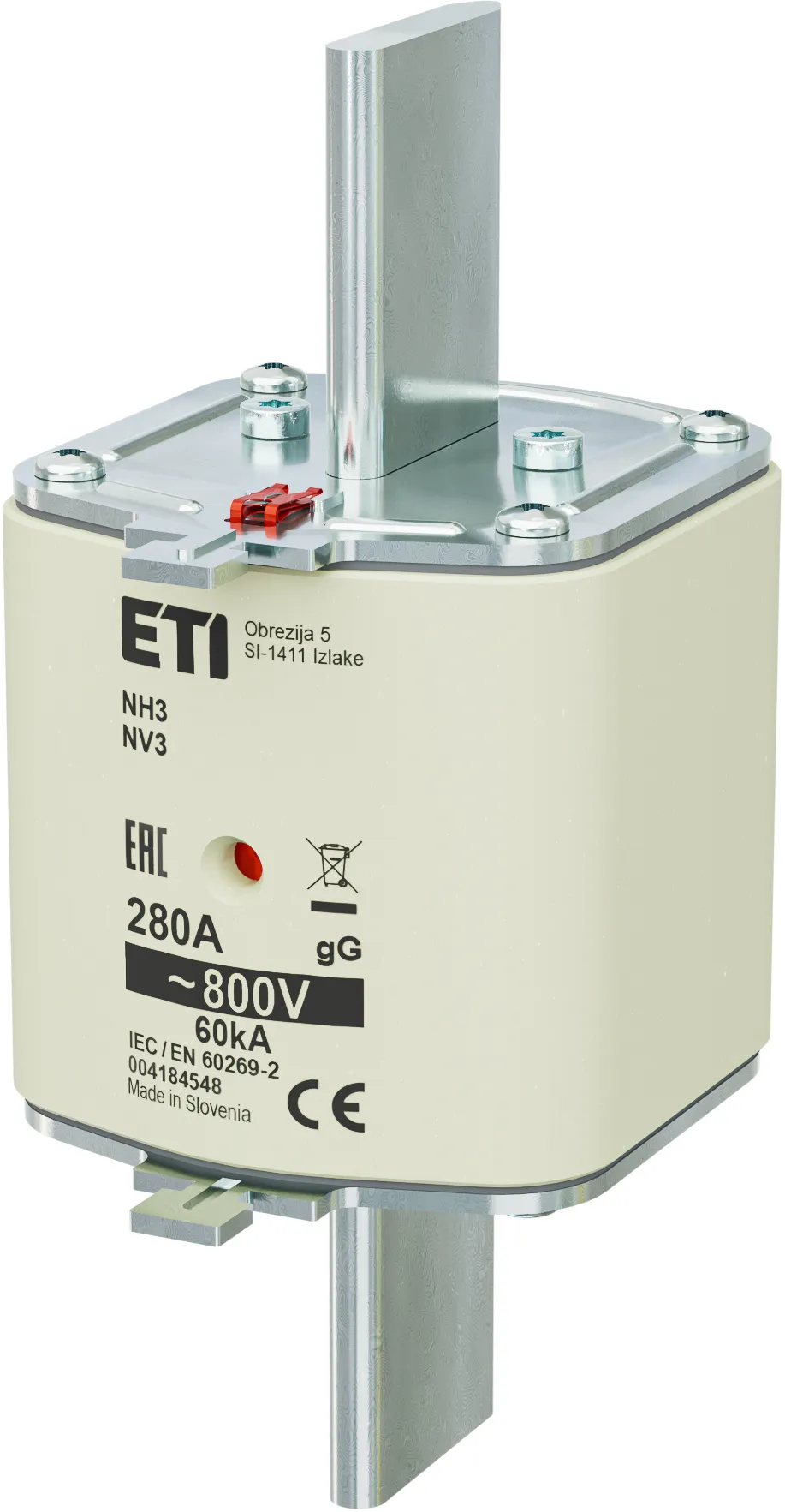 Wkładka topikowa NH3 gG 280A/800V 004184548