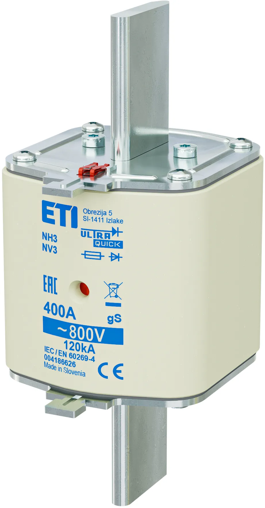 Wkładka topikowa NH3 gS 400A/800V 004186626