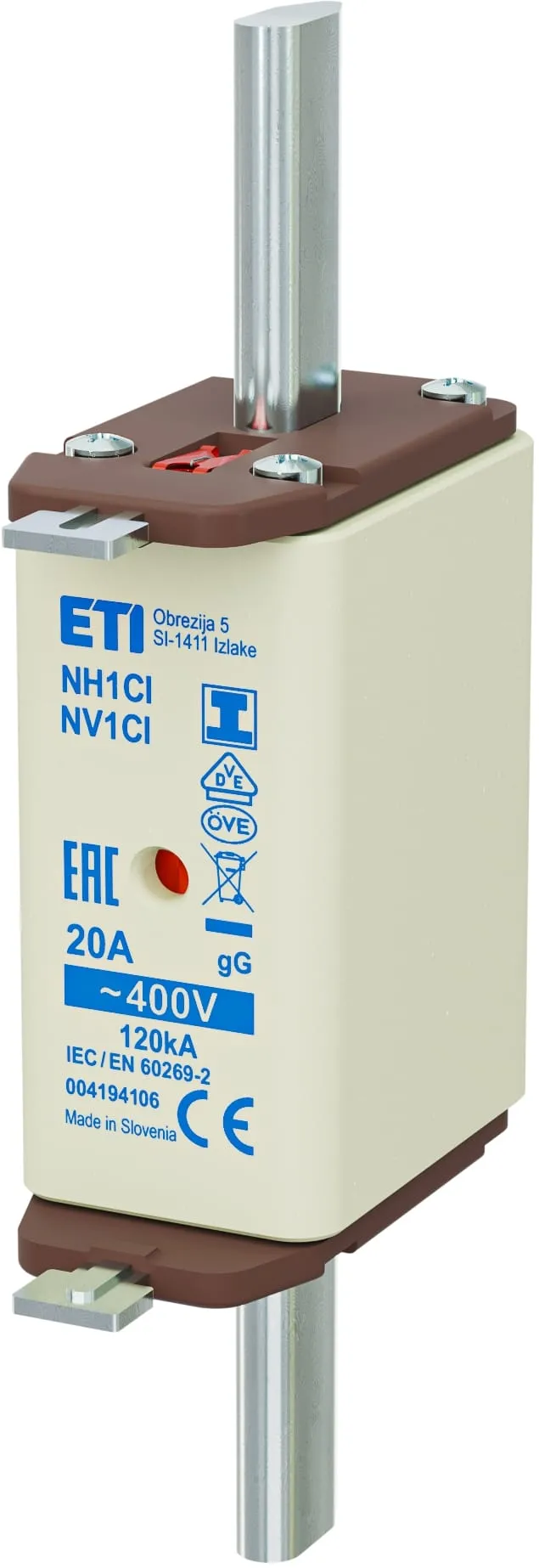 Wkładka topikowa NH1C/I gG 20A/400V 004194106