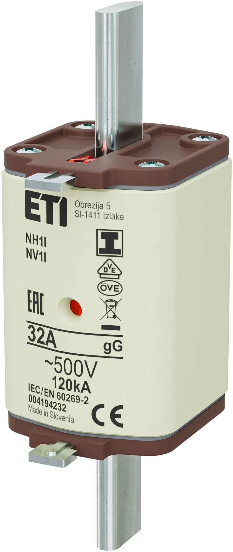 Wkładka topikowa NH1/I gG 32A/500V 004194232