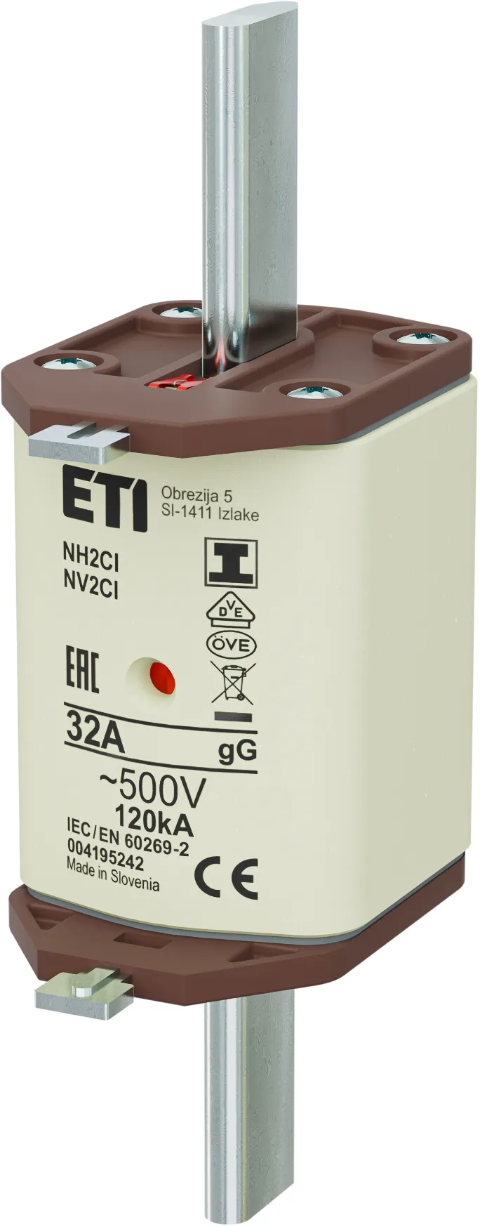 Wkładka topikowa NH2C/I gG 32A/500V 004195242