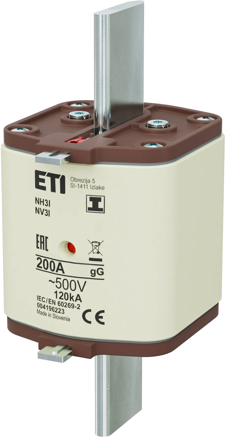 Wkładka topikowa NH3/I gG 200A/500V 004196223