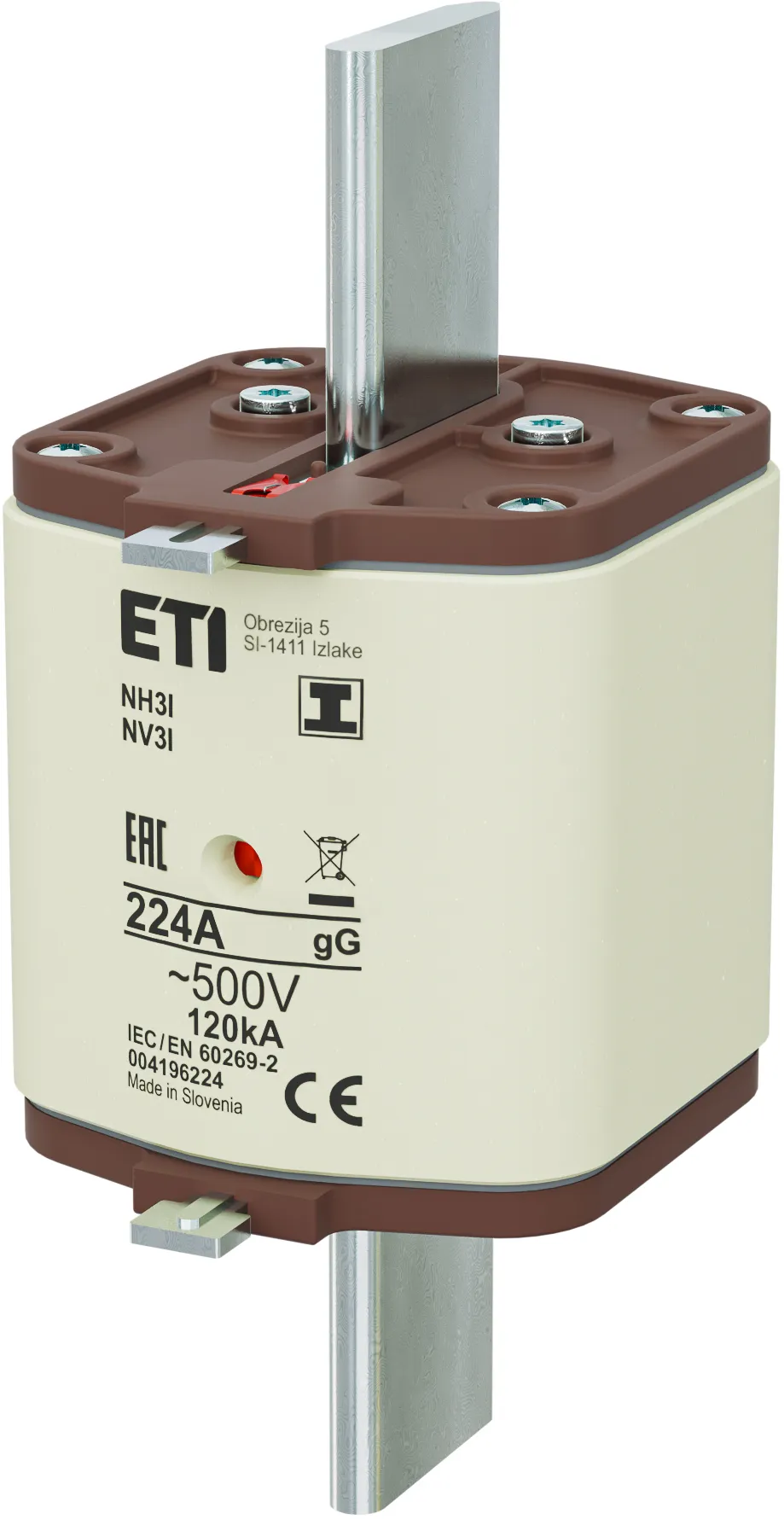 Wkładka topikowa NH3/I gG 224A/500V 004196224