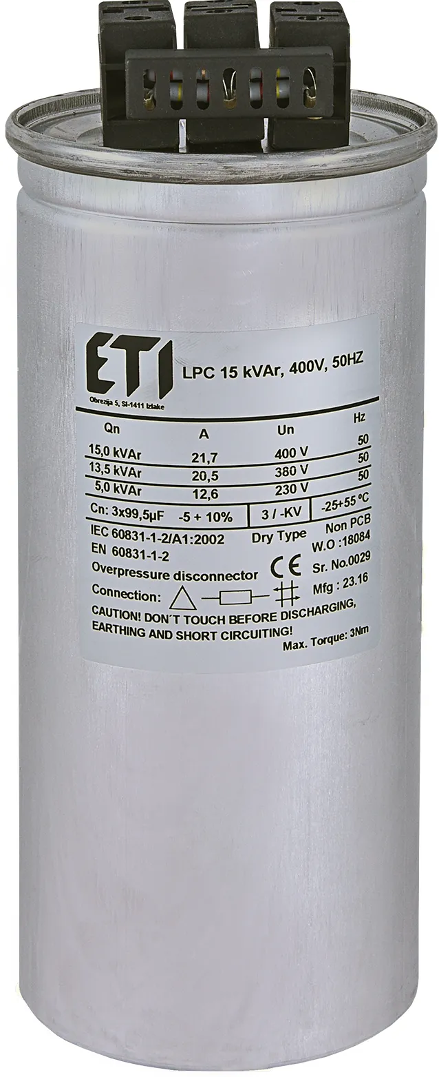 Kondensator LPC 15 kVAr, 400V, 50Hz 004656752