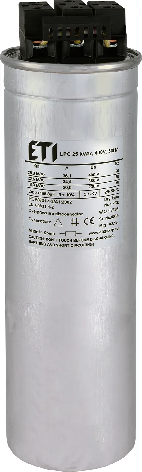 Kondensator LPC 25 kVAr, 400V, 50Hz 004656754