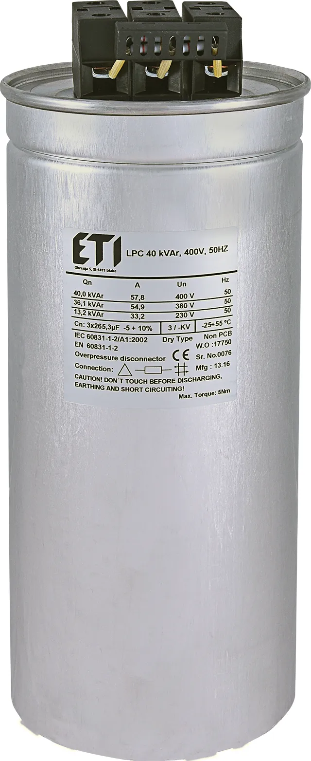 Kondensator LPC 40 kVAr, 400V, 50Hz 004656756