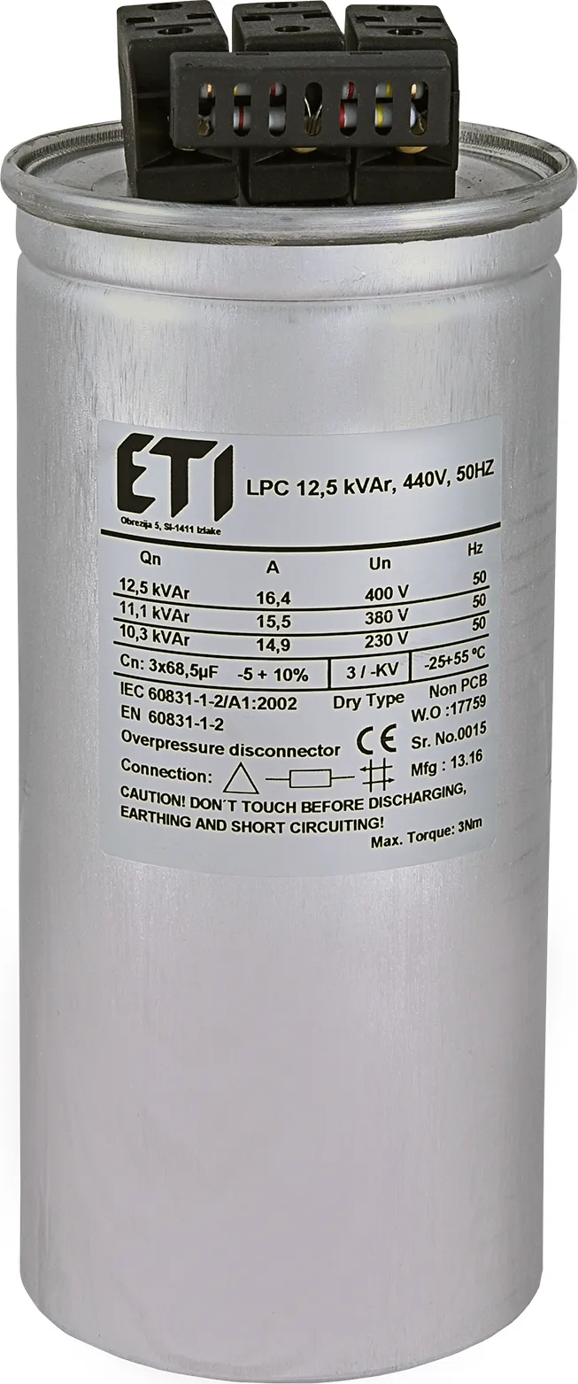 Kondensator LPC 12,5 kVAr, 440V, 50Hz 004656761