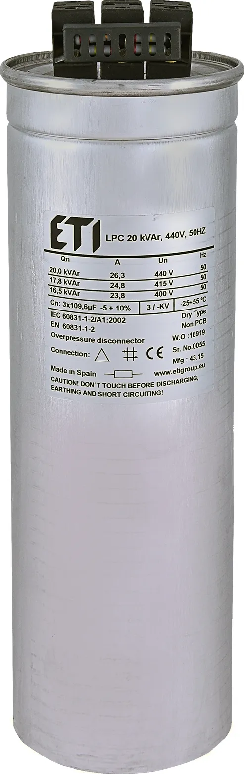 Kondensator LPC 20 kVAr, 440V, 50Hz 004656763