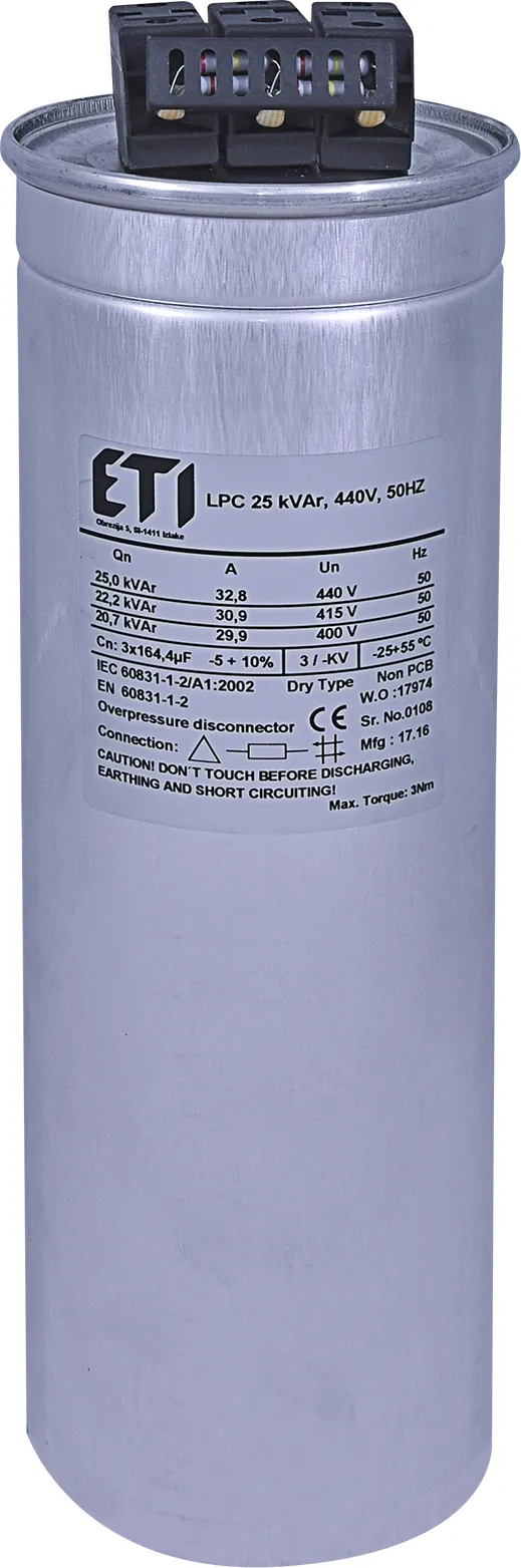 Kondensator LPC 25 kVAr, 440V, 50Hz 004656764