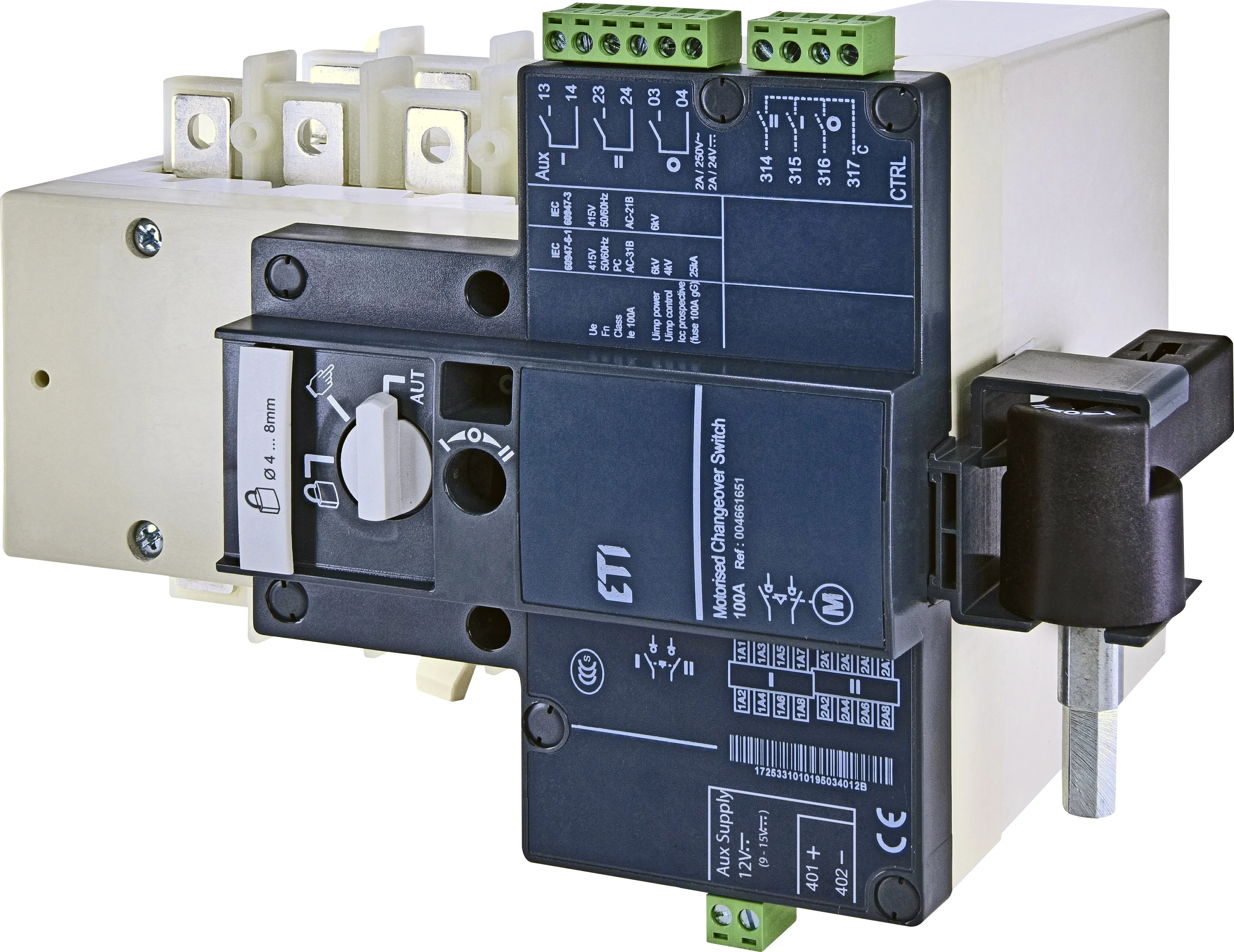 Przełącznik 1-0-2 z nap.siln. MLBS 100 4P CO 12VDC 004661651