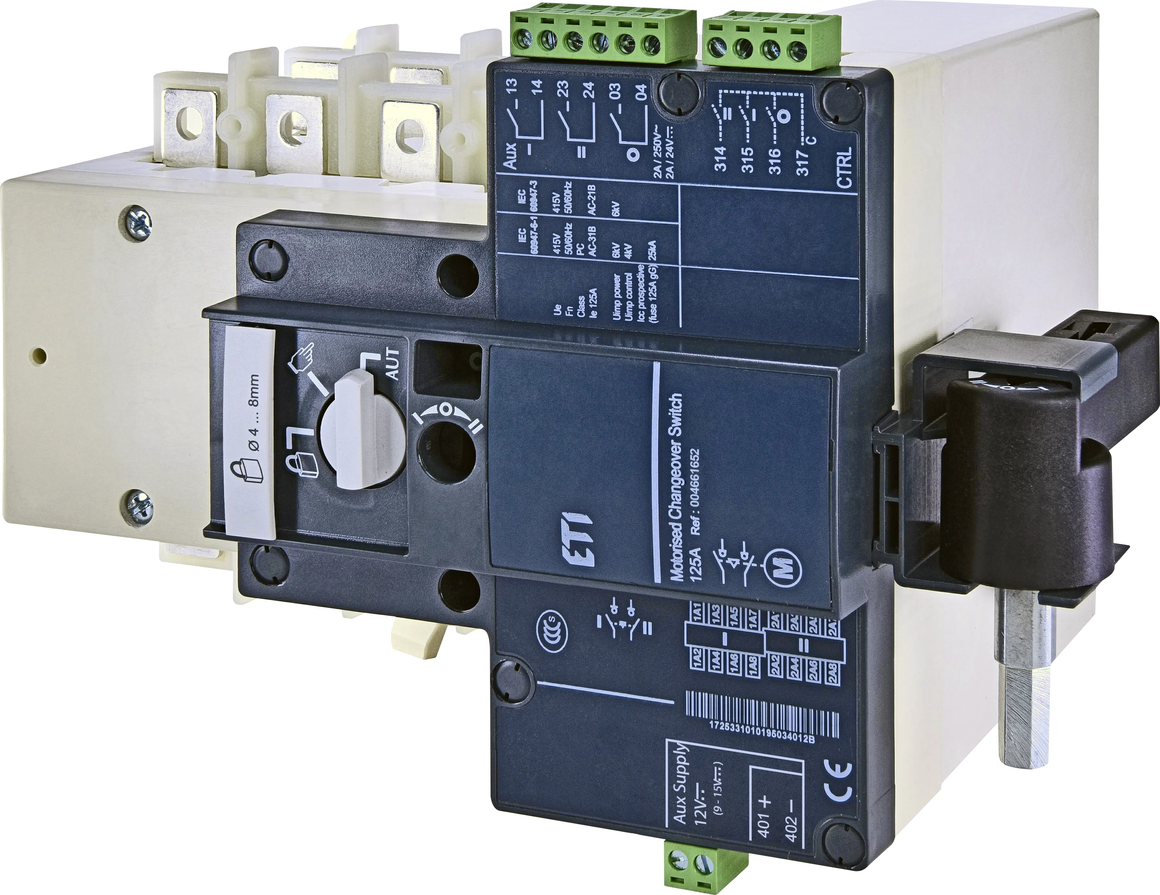 Przełącznik 1-0-2 z nap.siln. MLBS 125 4P CO 12VDC 004661652