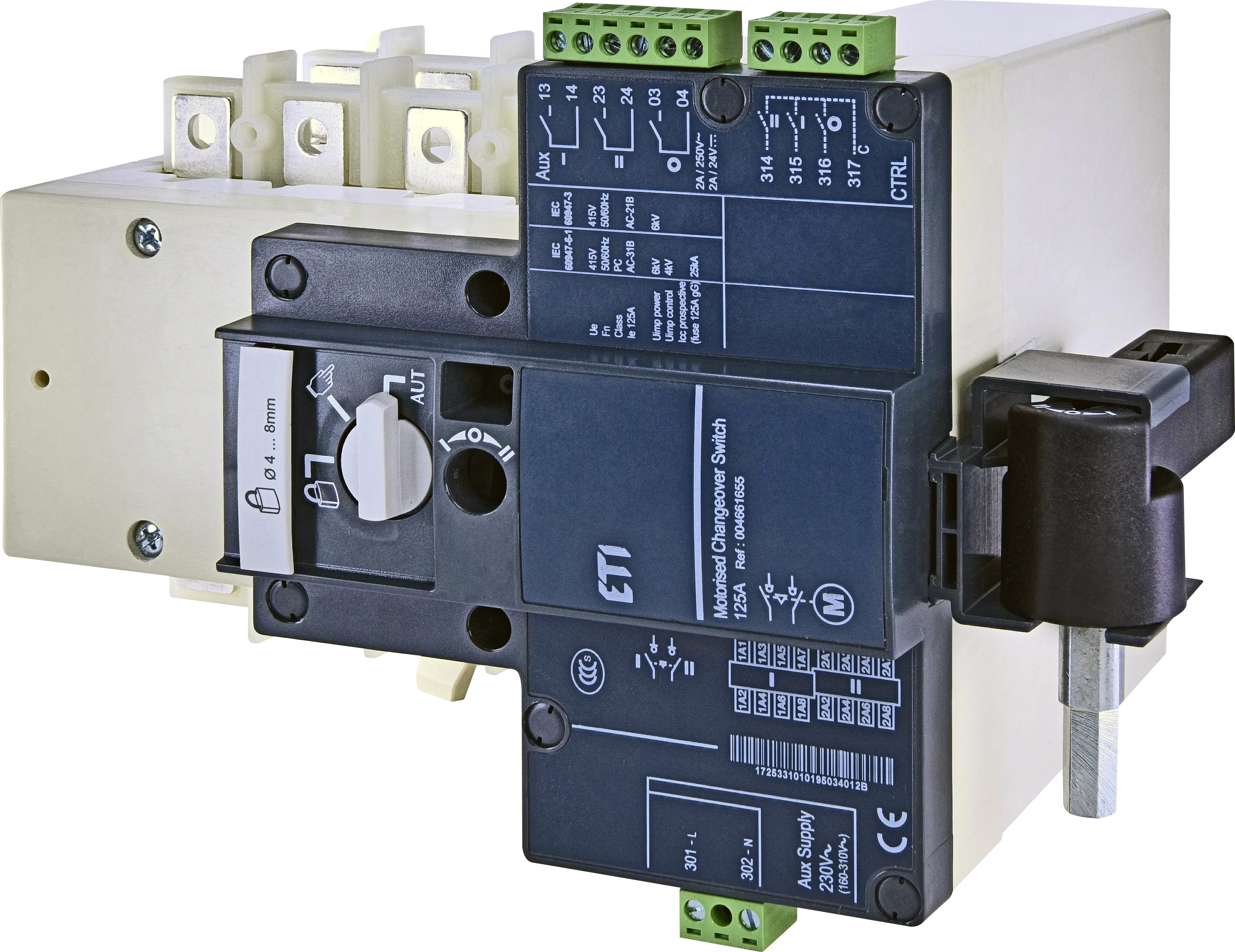Przełącznik 1-0-2 z nap.siln. MLBS 125 4P CO 230VAC 004661655