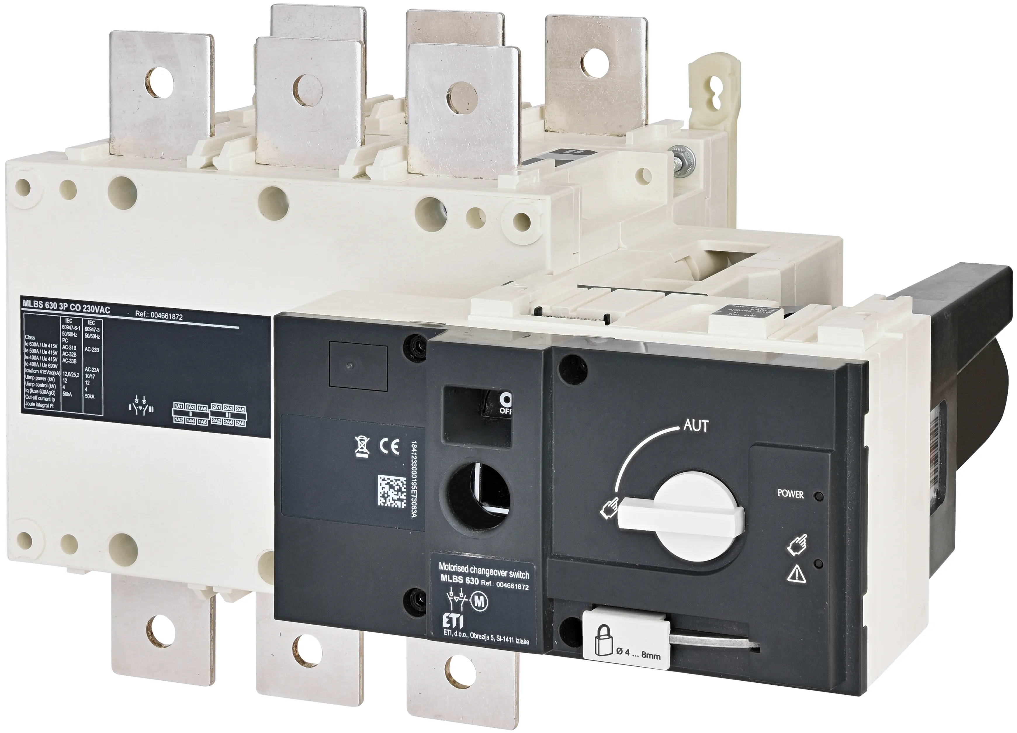 Przełącznik 1-0-2 z nap.siln. MLBS 630 3P CO 230VAC 004661872