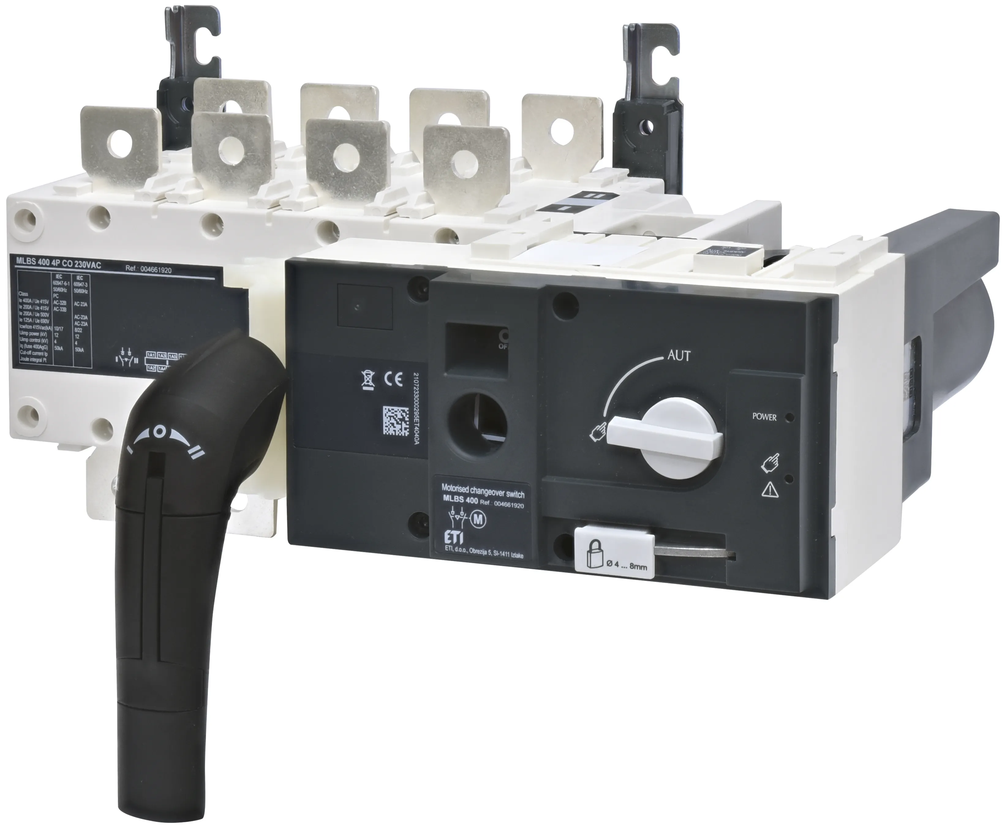 Przełącznik 1-0-2 z nap.siln. MLBS 400 4P CO 230VAC 004661920