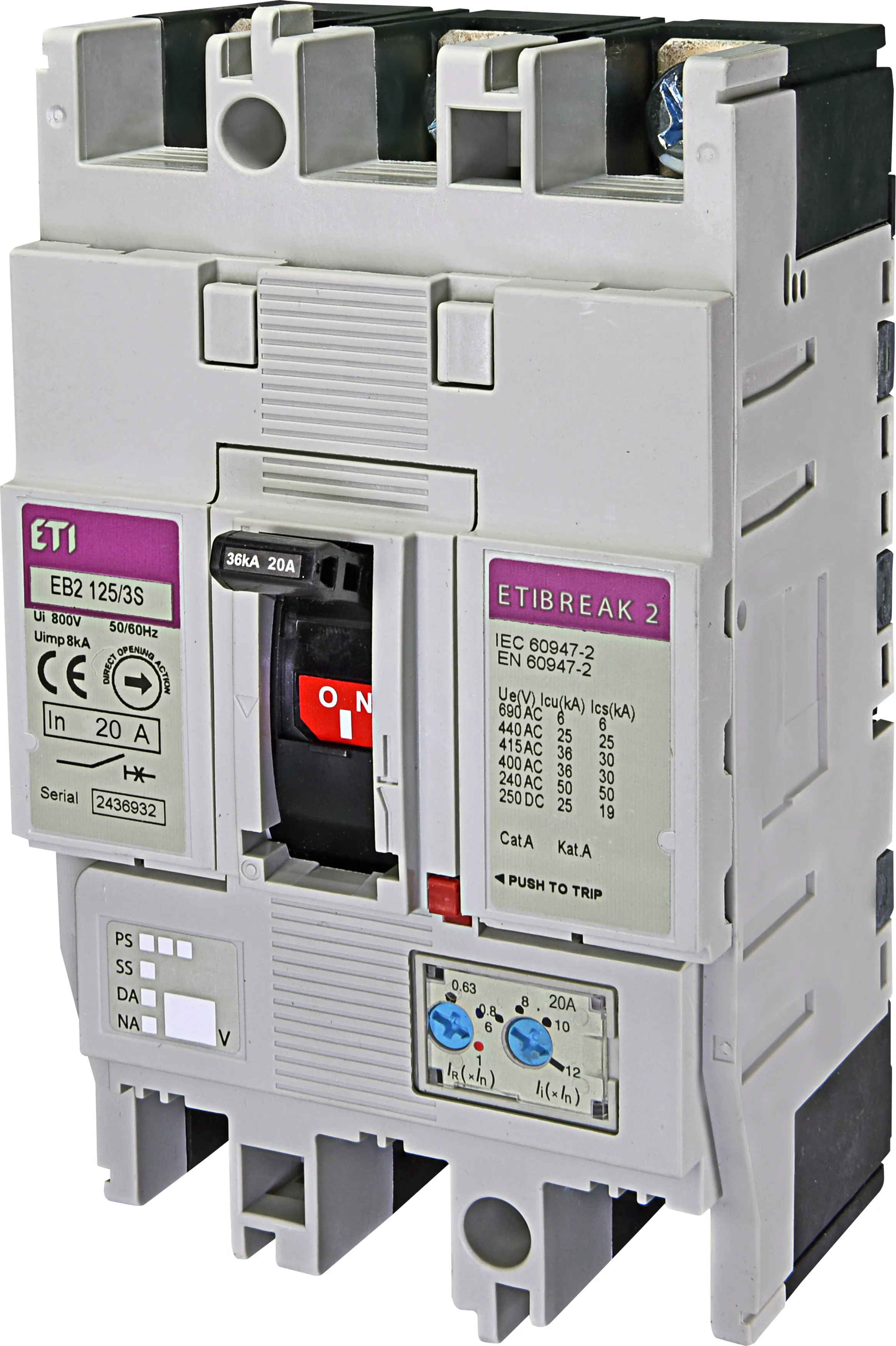 Wyłącznik mocy EB2 125/3S 20A 3p 004671041