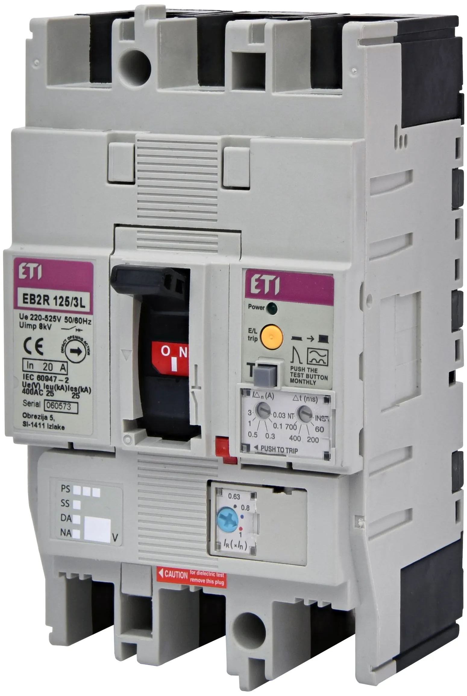 Wyłącznik mocy EB2R 125/3L 20A 3P 004671501