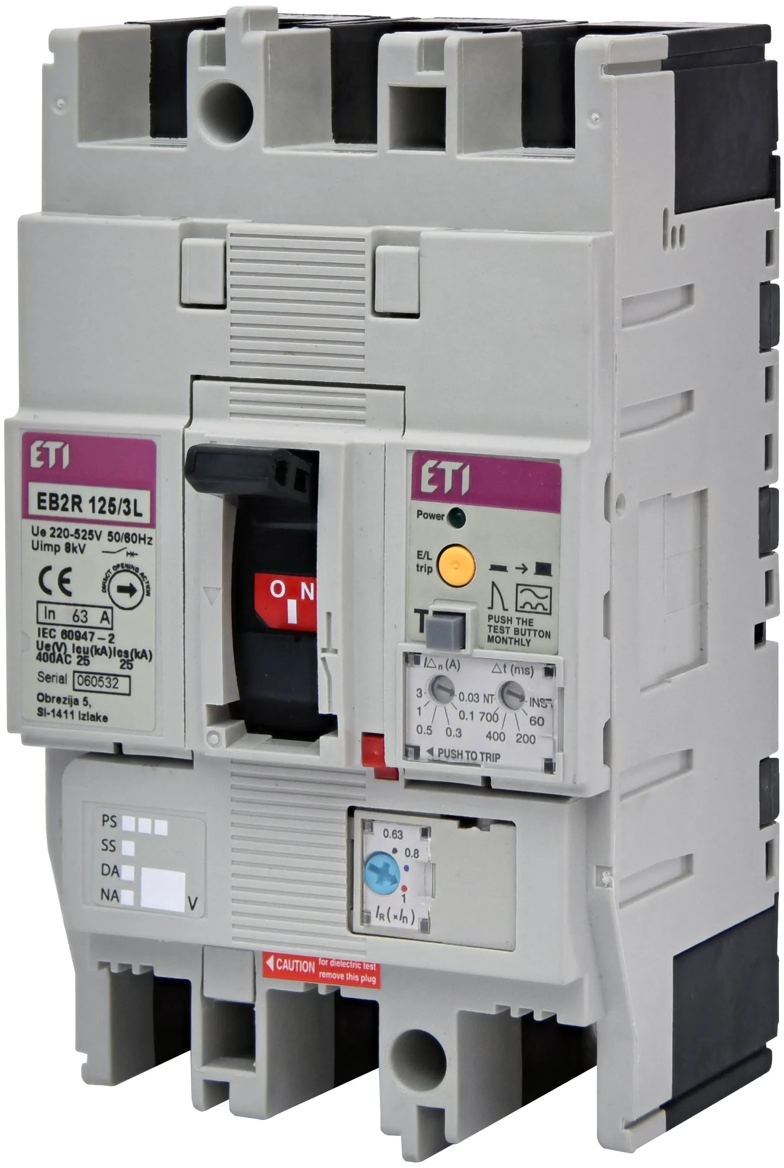 Wyłącznik mocy EB2R 125/3L 63A 3P 004671504