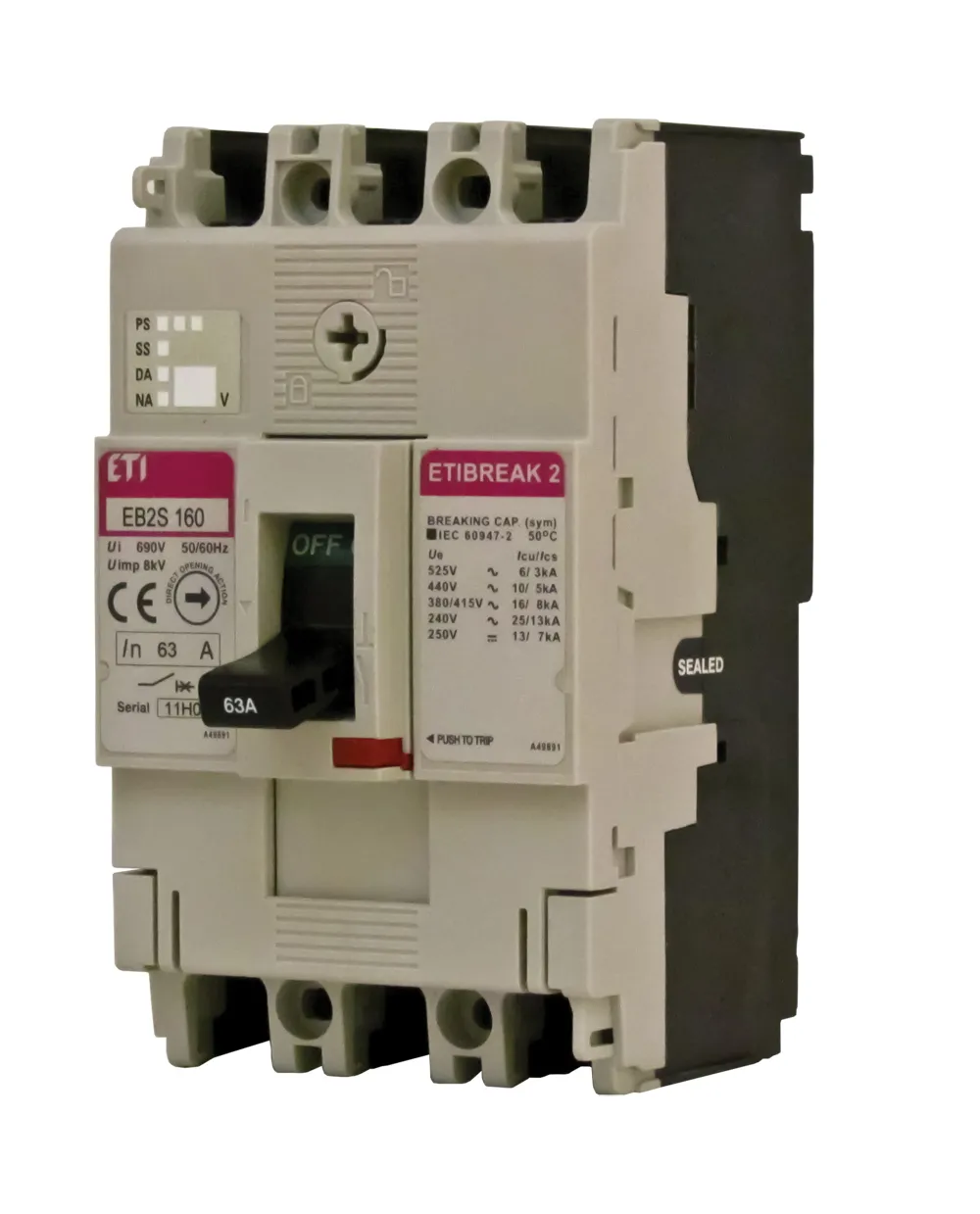 Wyłącznik mocy EB2S 160/4LF 80A 4p 004671821