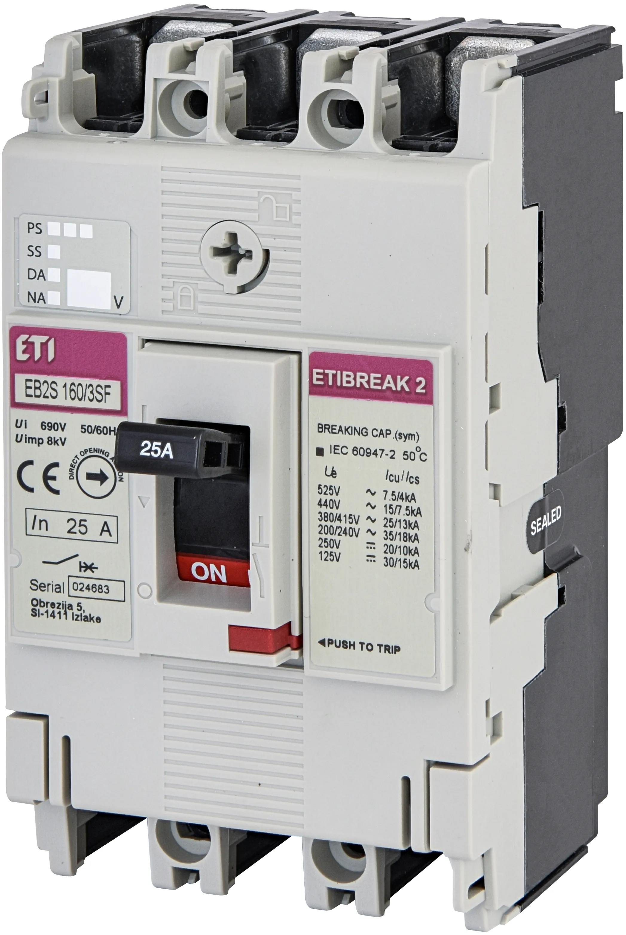 Wyłącznik mocy EB2S 160/3SF 25A 3p 004671829