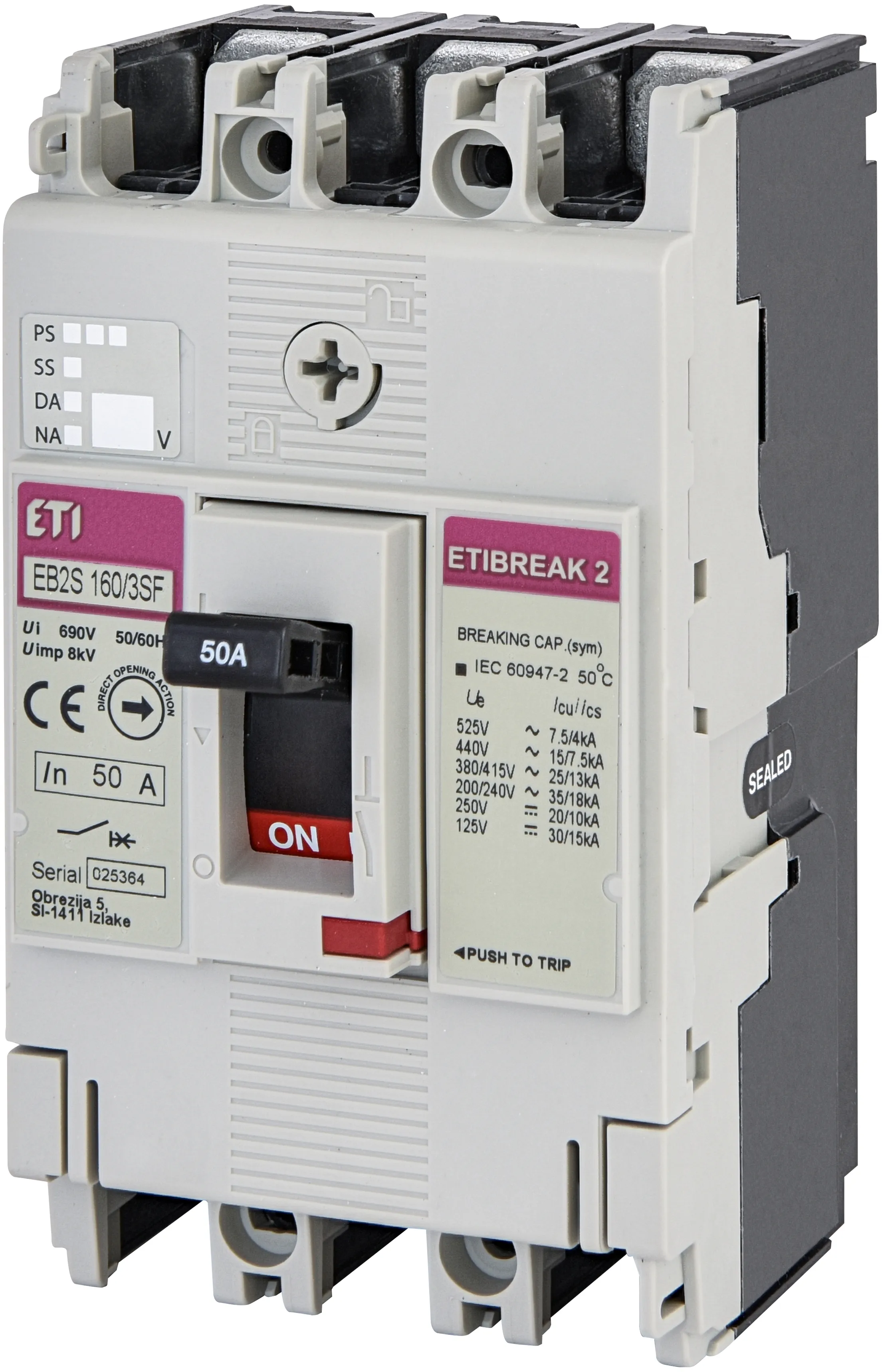 Wyłącznik mocy EB2S 160/3SF 50A 3p 004671832