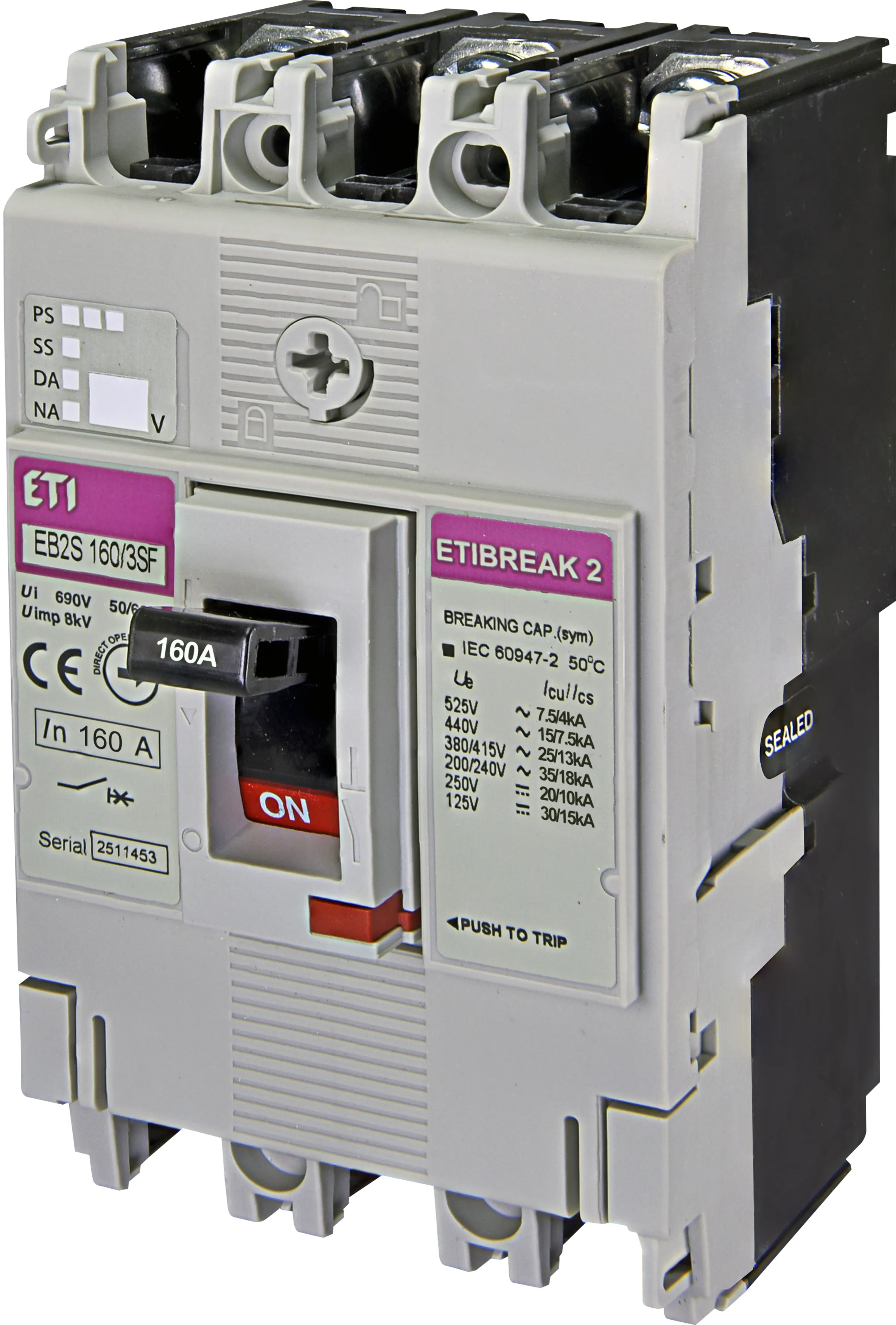 Wyłącznik mocy EB2S 160/3SF 160A 3p 004671837