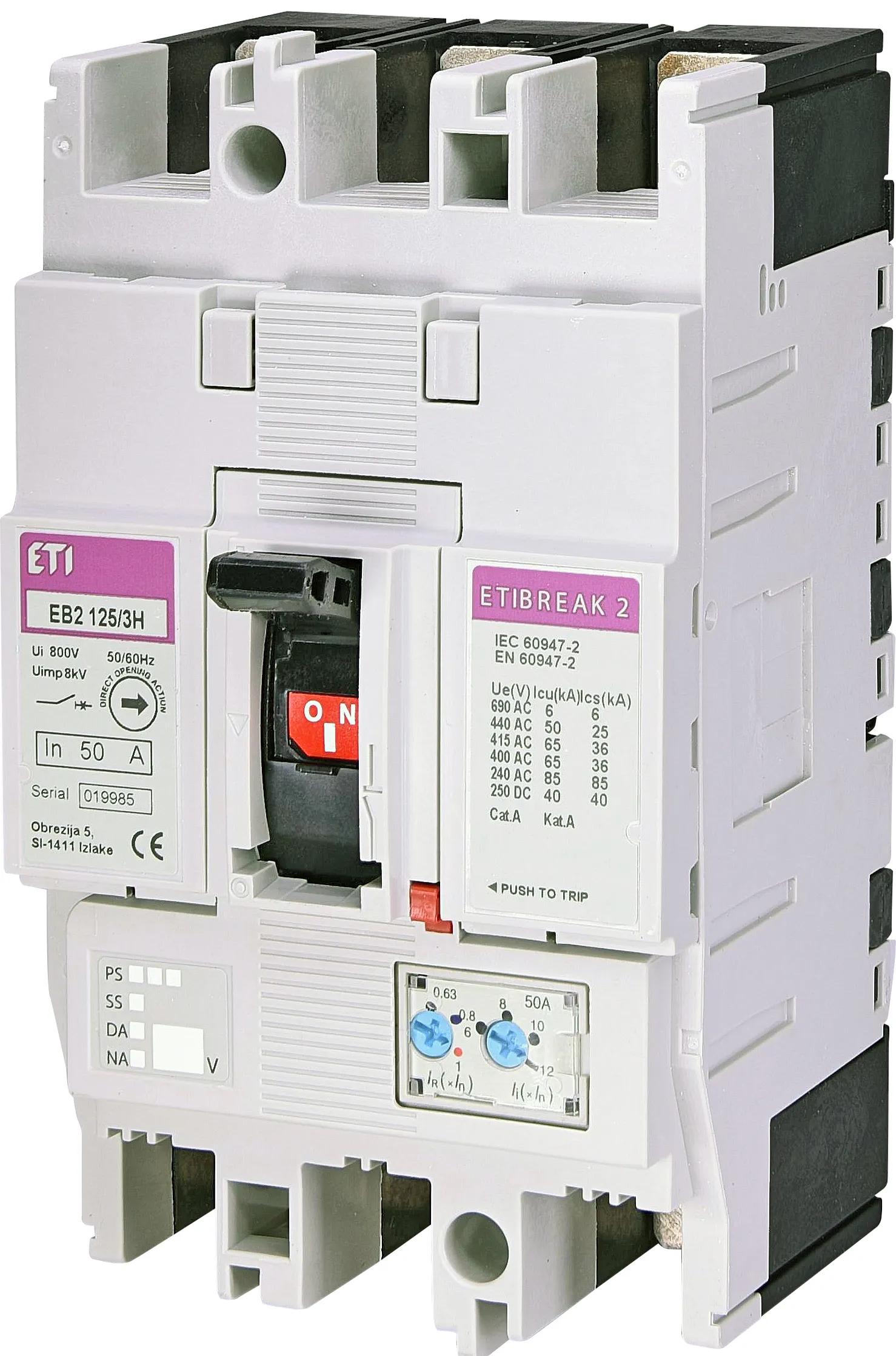 Wyłącznik mocy EB2 125/3H 63A 3p 004672104