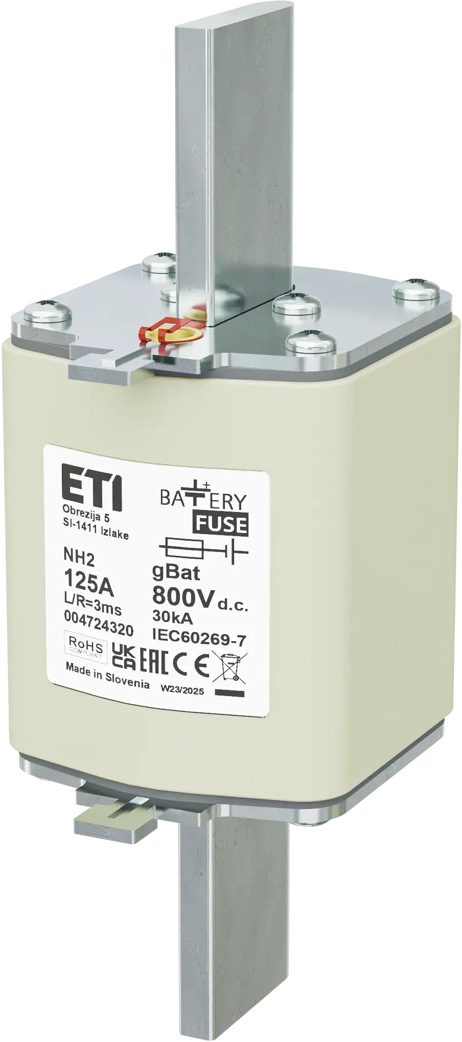Wkładka topikowa NH2 gBat 125A/800V DC 004724320